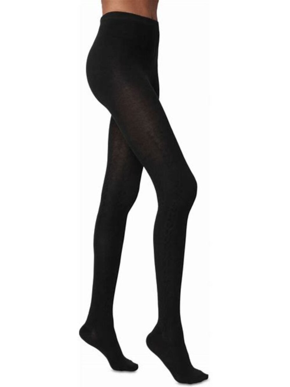 HUE Women's Cable Sweater Tights BLACK S/M - Picture 1 of 4